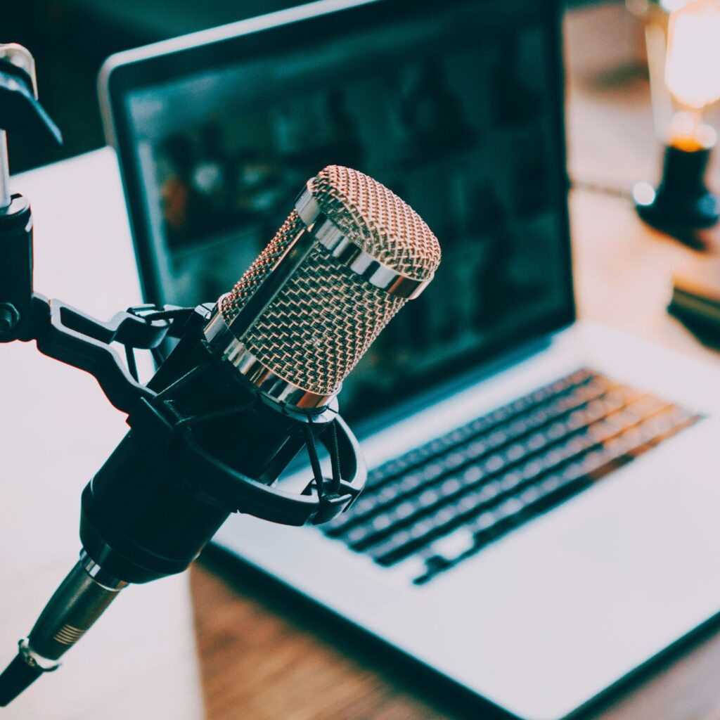 Microphone and laptop